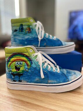 Vans Off The Wall X SpongeBob 'Imaginaaation' Sk8-Hi Skate Shoes - NEVER WORN